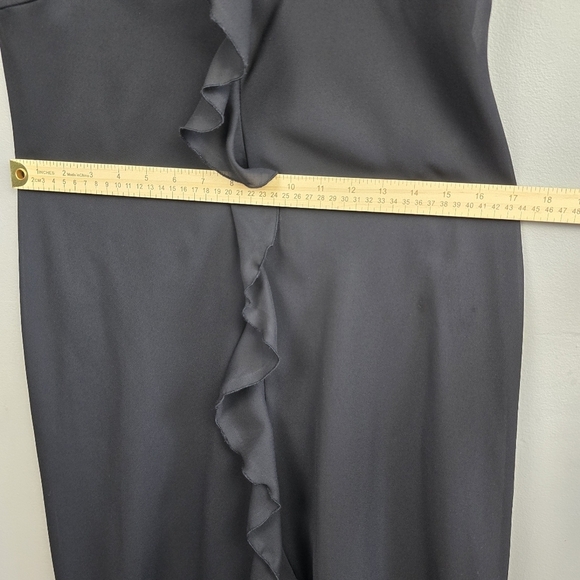 ALYN PAIGE Y2K 90's Ruffle Spaghetti Strap‎ Dress Black Women 13/14 Dark Romance - Picture 10 of 14